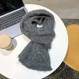 thumbnail for Alpaca alpaca knitted scarf women's autumn and winter new Korean version versatile thickened warm wool scarf