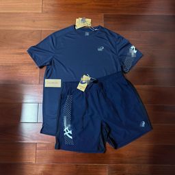 thumbnail for High-end Arthur European and American Cross-border Summer Quick-Dry Sports Casual Breathable Short Sleeve Shorts Jacket Men's Three-Piece Set