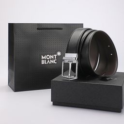 thumbnail for Men's belt new rotating pin buckle business casual versatile Wanbao cross-border cowhide belt one dropshipping gift box