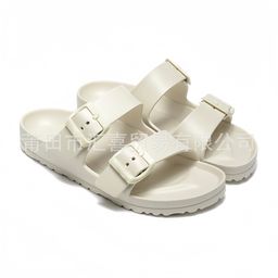 thumbnail for Summer EVA flat slippers wear flat shoes with double buckle EVA sandals waterproof and non-slip ultralight beach slippers couple shoes