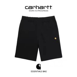 thumbnail for Cross-border foreign trade fashion brand gold label logo embroidery casual loose shorts, medium pants, male and female couples, versatile five-point pants