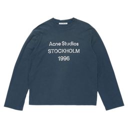 thumbnail for Cross-border INS trendy brand AC1996 washed and worn distressed letter print high street long sleeve loose men's and women's couple T-shirt