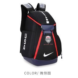 thumbnail for Mochila esportiva transfronteiriça de grande capacidade, mochila escolar para estudantes do ensino fundamental, mochila de fitness para atacado, mochila extra grande com almofada de ar para basquete