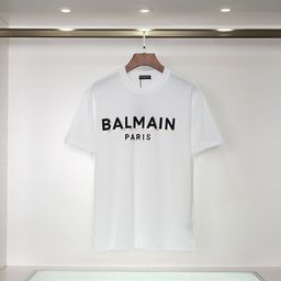 thumbnail for Balmain BALMAIN camiseta estampada de manga curta com gola redonda Amazon top feminino confortável e solto fashion