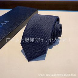 thumbnail for Inverted Triangle European and American Big-Name Silk Tie Men's Formal Business Narrow Version Pure Color Classy Triangle Logo Tie