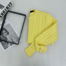 thumbnail for RL Ralph pony embroidery Fall/Winter crewneck twist long-sleeved knit sweater for a loose fit