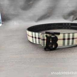 thumbnail for Factory direct B home new fashion men's belt high-end business casual smooth buckle pants belt versatile leather