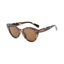 thumbnail for New Leopard Print Cat-Eye Sunglasses for Women, High-End Fashion Glasses, Internet Celebrity, Slimming Retro European and American Sunglasses for Square and Round Faces