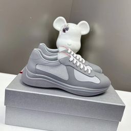 thumbnail for Spot second foreign trade Americas cup P home bright leather mesh breathable casual fashion sports patent leather men's shoes