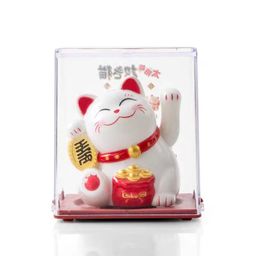 thumbnail for Cross-Border Mini 2inch Lucky Cat Solar Ornaments Automatic Beckoning Cat Car Decoration Front Desk Ornaments Small Gifts