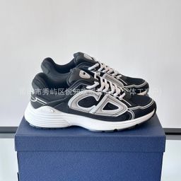 thumbnail for Cross-Border Export B30 Large Size Men's and Women's Shoes with Letters Cd Couple Style Low-Cut Thick-Soled Casual Sports Shoes Dad Shoes I