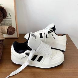 thumbnail for Easy Junior Bread Shoes Dopamine Autumn New Couple Ins Trendy 2024 Casual All-match Breathable Student Board Shoes