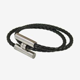 thumbnail for Pulsera de acero inoxidable de gran venta transfronteriza en Europa y América, pulsera tejida de cuero de la marca H en varios colores, estilo geométrico, estilo de lujo ligero.