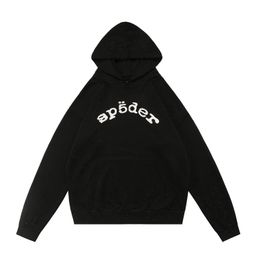 thumbnail for Spider web foam print hoodie European and American fashion brand plus size loose 55555 sweatshirt