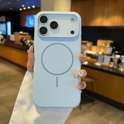 thumbnail for AI button full-coverage silicone phone case compatible with iPhone 18 Pro Max skin-feel iPhone 17 magnetic 16 protective case