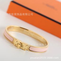 thumbnail for Heavy industry high version 8mm ring buckle enamel titanium steel kelly Kelly bracelet European and American fashion versatile new bracelet