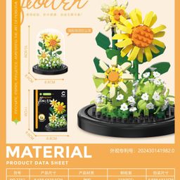 thumbnail for Compatible con Lego pequeñas partículas Eternal Rose bloques de construcción ramo simulación flor juguetes niñas regalo cumpleaños del Día San Valentín