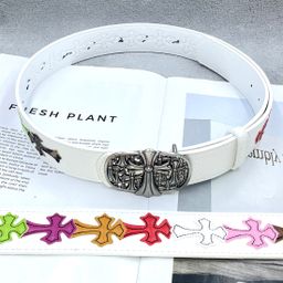 thumbnail for Croixin CH Holy Sword Cross Belt Men's Roller Cutout Evergreen Vine Ladies Belt Star Punch