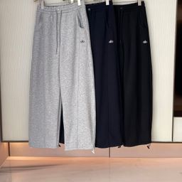 thumbnail for 25 winter new alo fleece thickened scimitar pants comfortable and warm slimming slacks elastic waist women's pants wholesale