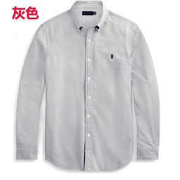thumbnail for MEN'S LONG SLEEVE WHITE AFTMGTEY & BAOLUO OXFORD TEXTILE SOLID COLOR MEN'S COTTON LONG SLEEVE SHIRT JACKET TOP