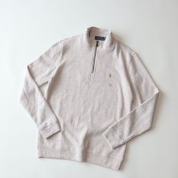 thumbnail for High quality cross-border RL Raff pony logo embroidered half zipper turtleneck long sleeve knitwear sweater sweater for men and women