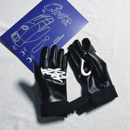 thumbnail for Corteiz Leather Gloves Motorcycle Riding Warm Racing Ski Gloves Velcro Adjustable