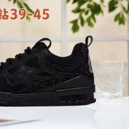 thumbnail for 新款L四叶草欧洲站黑网钻运动高奢鞋男女款厚底增高鞋V面包鞋