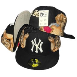 thumbnail for Boné de beisebol LA Dodgers totalmente fechado de alta qualidade NY Yankees boné duckbill Blue Jays tamanho não ajustável.