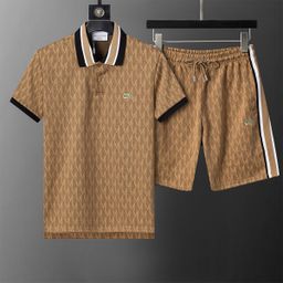 thumbnail for 【正确版】新款夏季欧美奢潮男士休闲运动套装polo衫短裤外贸