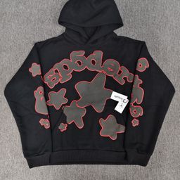 thumbnail for Overseas original blockbuster 450G thickened cake velvet sweater hoodie men's foam print spider Sp5der hoodies