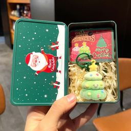 thumbnail for New Flocked Christmas Tree Keychain, Creative and Cute Christmas Tree Pendant, Small Christmas Gift, Christmas Decoration