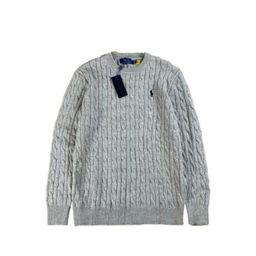 thumbnail for Rl Laff Pony Paul Embroidered Round Neck Sweater Men's Autumn and Winter Warm Twist Couple Pullover Sweater Women