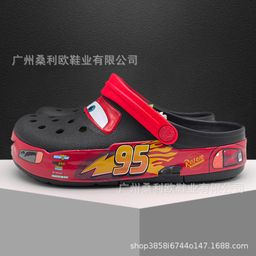 thumbnail for Mcqueen Cars 95 Car Crocs Men's and Women's Shoes Summer Baotou Anti-Slip Crocs Beach Sandals