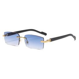 thumbnail for 7002 rimless sunglasses European and American trend trimmed sunglasses male manufacturer wholesale SUNGLASSESUV400 protection