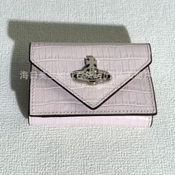 thumbnail for European and American Punk Empress Dowager Card Bag Simple Retro Small Bag Niche Design Saturn Card Bag Crocodile Pattern Card Bag for Men and Women