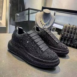 thumbnail for High version McQueen leather White shoes men&#039s height increasing platform all-Match platform shoes women&#039s 24 casual sports couple Board Shoes