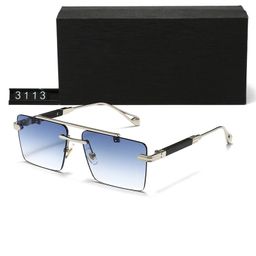 thumbnail for New Frameless Cut-Edge Men's Double-Bridge Square Sunglasses, Personalized Ocean Gradient Cross-Border Sunglasses Wholesale 3113