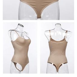 thumbnail for Cross-border plus-size seamless shapewear belly lifting straddle shaping corset, postpartum T-shaped bodysuit for women