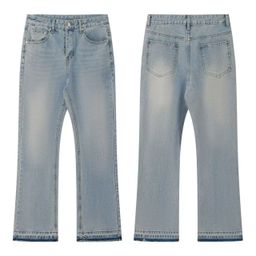 thumbnail for Cross-Border Export American Cleanfit Black Tassel 507 Style Jeans Retro Washed Distressed Pants