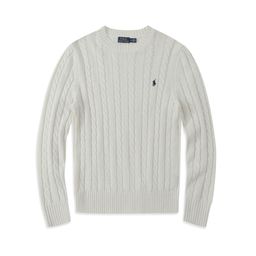 thumbnail for Winter crew neck sweater, couple pony twist knitted sweater, casual cardigan, thickened warm RL pullover