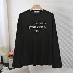 thumbnail for High version AC Nanyou vintage distressed 1996 letter print loose long sleeve T-shirt base women's thin sunscreen top
