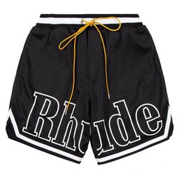 thumbnail for Pantalones cortos deportivos de marca de moda para hombre pantalones de playa de verano material de malla transpirable wicking loose fitness deportes pantalones de baloncesto