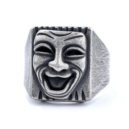 thumbnail for Anel facial retrô antigo, máscara personalizada, alegria, raiva, tristeza e expressão de alegria, estilo punk moderno, joias de mão, atacado