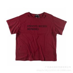thumbnail for ERD Melancholy Rich Second Generation American Style Retro Figure Print Rock Hip Hop Pocket Unisex Loose Short Sleeve T-Shirt Trendy