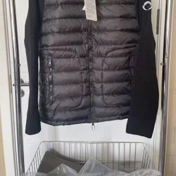 thumbnail for 2025 European Station New M Family Knitted Spliced Down Jacket Spot Stand Collar Casual Fashion Men's Jacket