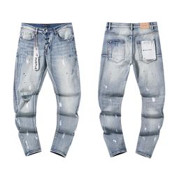 thumbnail for Cross-Border Exclusive Purplebrand Fashion High Street Ripped Men&#039s Washed Jeans Casual Pants in Stock