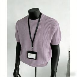 thumbnail for White knit polo shirt, solid color, light mature retro commuter T-shirt, men's short-sleeve American casual 2026 T-shirt trend
