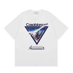 thumbnail for Cross-border 2024 Spring and Summer New Casablanca CasablancaLOGO Print Men's and Women's Loose Short-sleeved T-shirt
