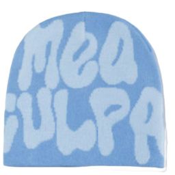 thumbnail for Factory direct cross-border hot MEA Korean fashion Joker autumn and winter hip hop European and American letters jacquard knitted hat