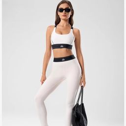 thumbnail for Alo Yoga Wear Set Hip Lift Sports Easiest for Match Women's Fitness Running Sports Vest Two-Piece Pilates Set